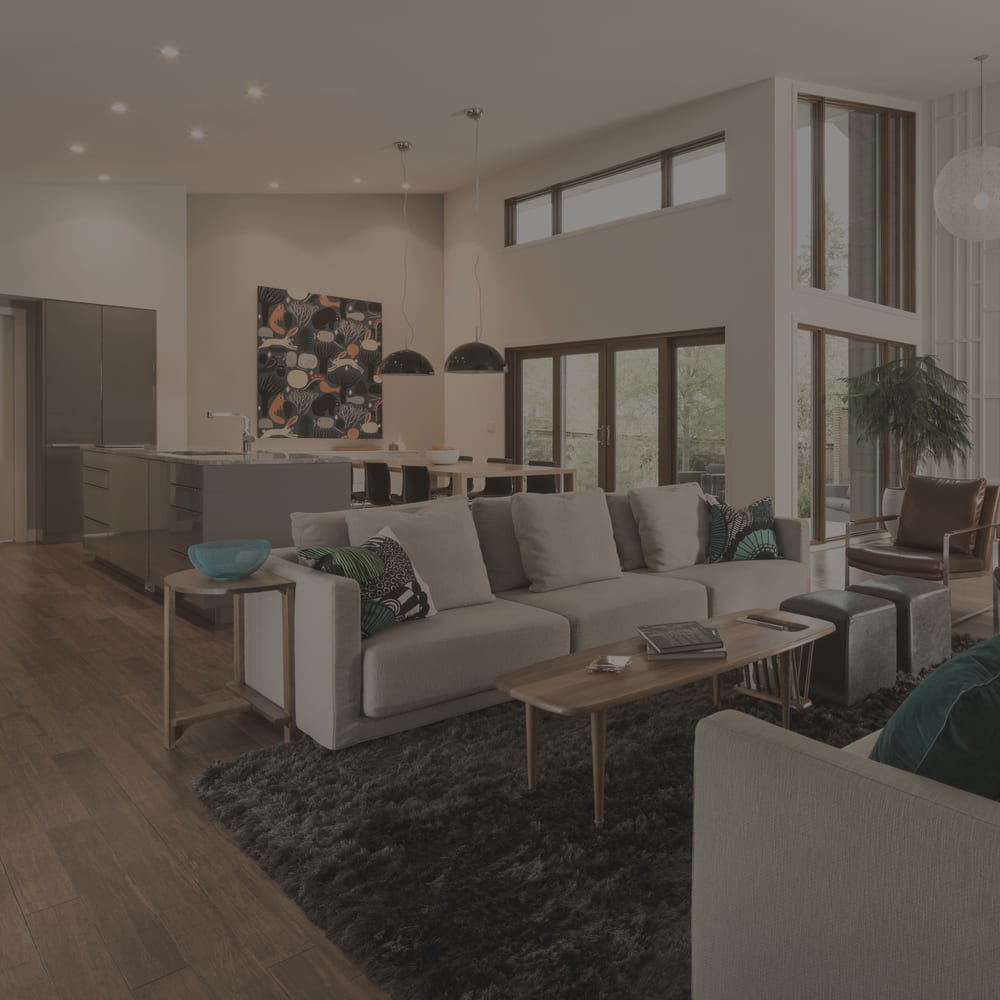 An open-plan living room